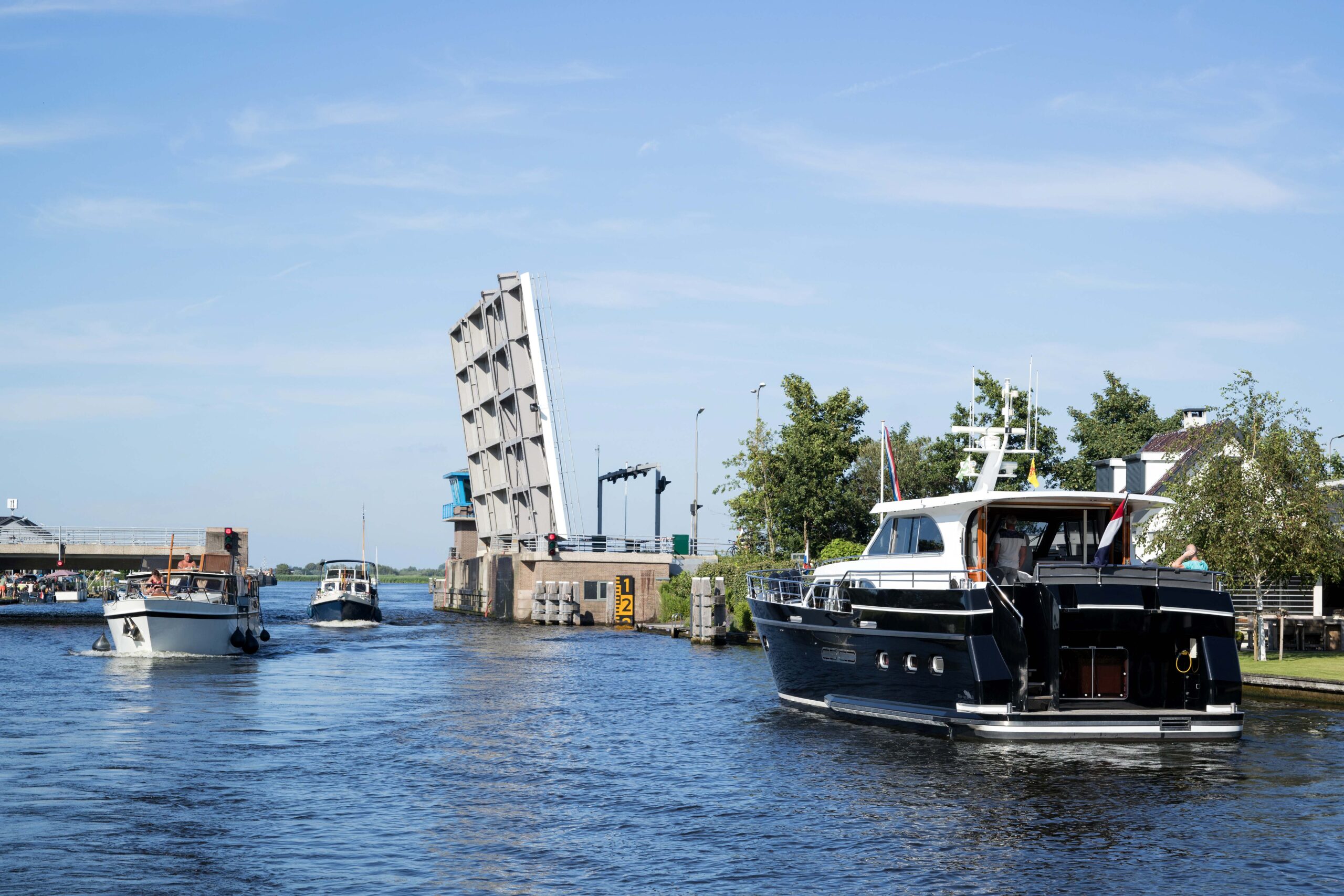 bascule bridge over canal in the Netherlands